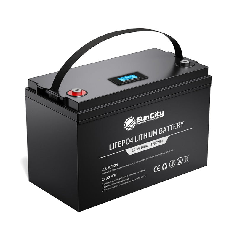 SUNCITY LITHIUM BATTERY CL12.8-100 1.28KWH 12V 100Ah C/W BLUETOOTH