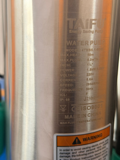 TAIFU SUBMERSIBLE 4TM 1.25" 59m