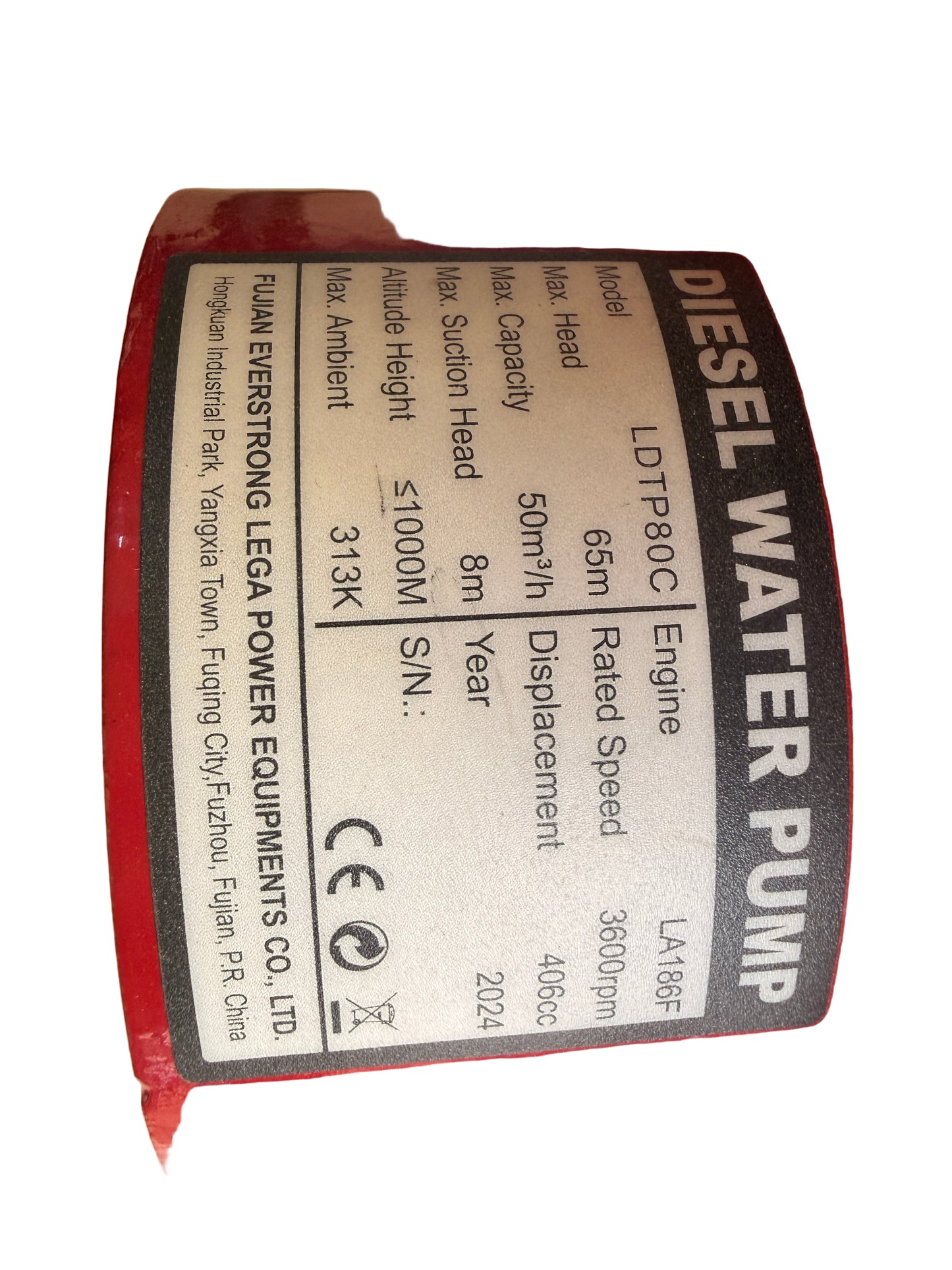 WATER PUMP LAUNTOP LDT80C 3" 65m  CAST IRON DIESEL