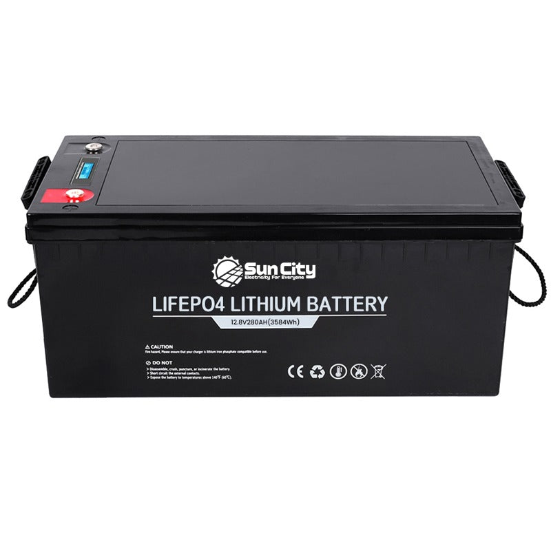 SUNCITY LITHIUM BATTERY CL12.8-280 3.58KWH 12V 280Ah C/W BLUETOOTH